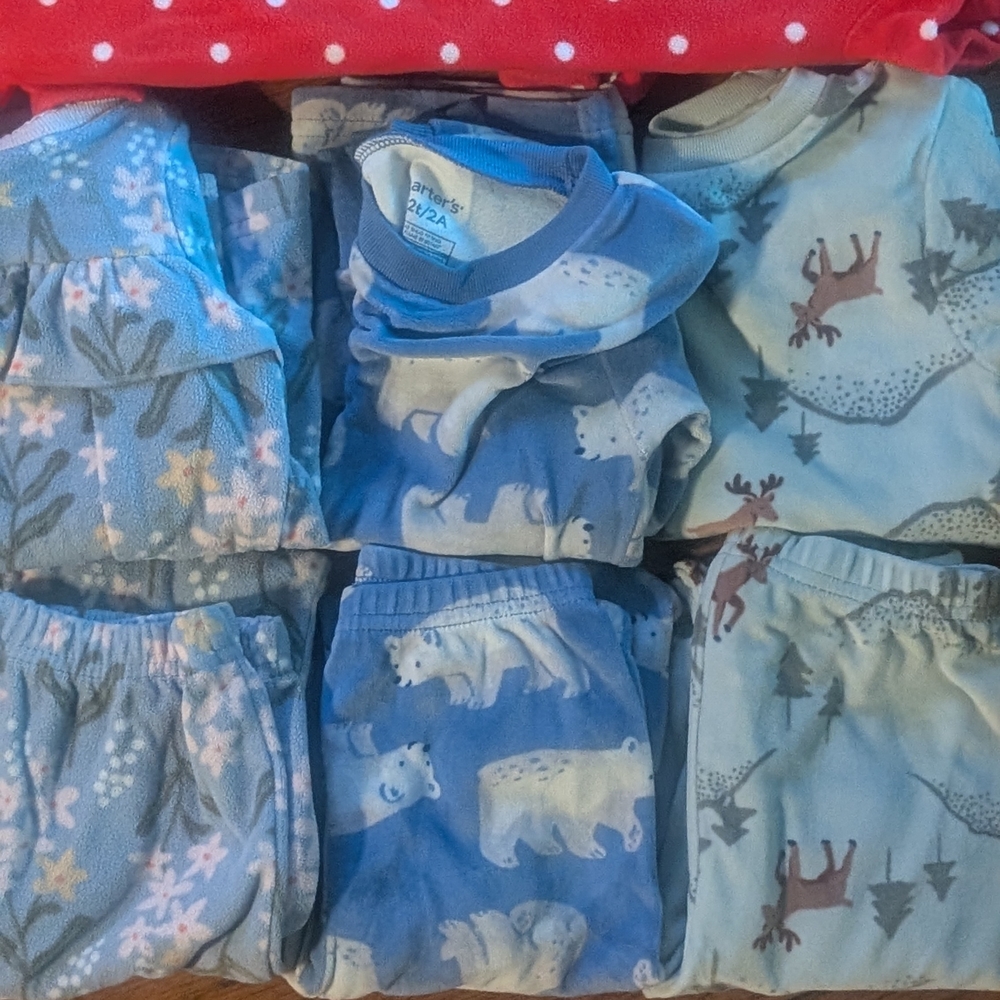 Cozy Blue and Green Pajama Set